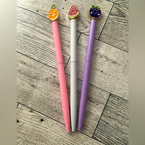 🔴 Fruit-Themed Pen Set - (3) - Picture 2 of 3